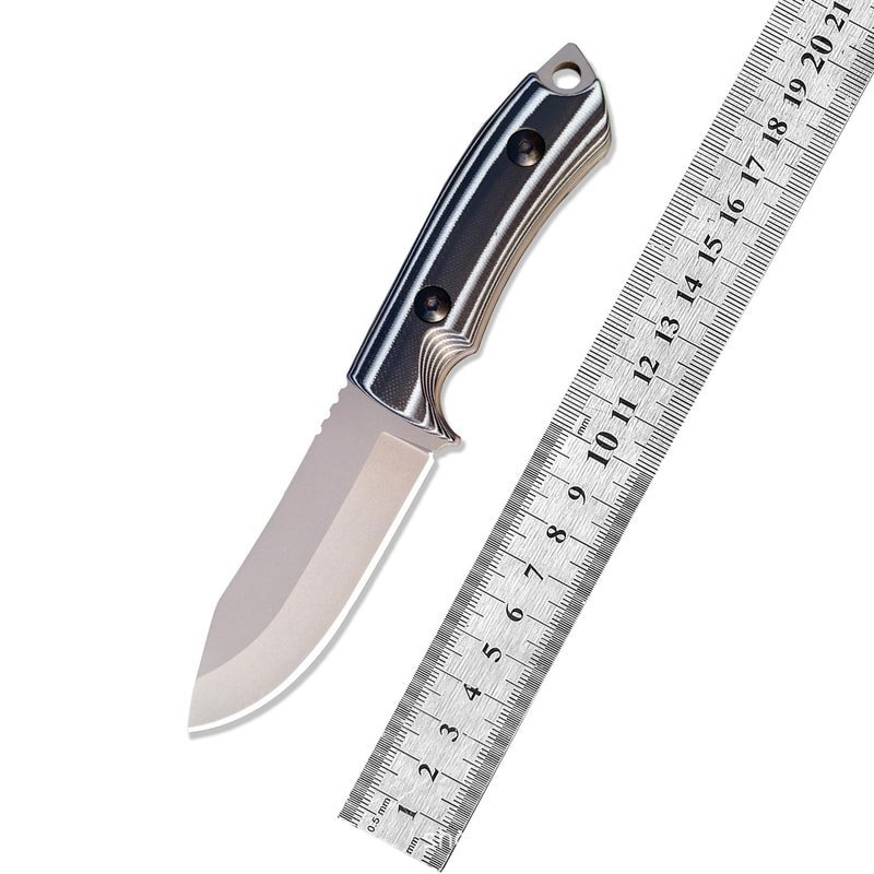 manual-clean-800-169.jpg Striped Handle Outdoor Hiking Fixed Blade Knife outdoor knife product image