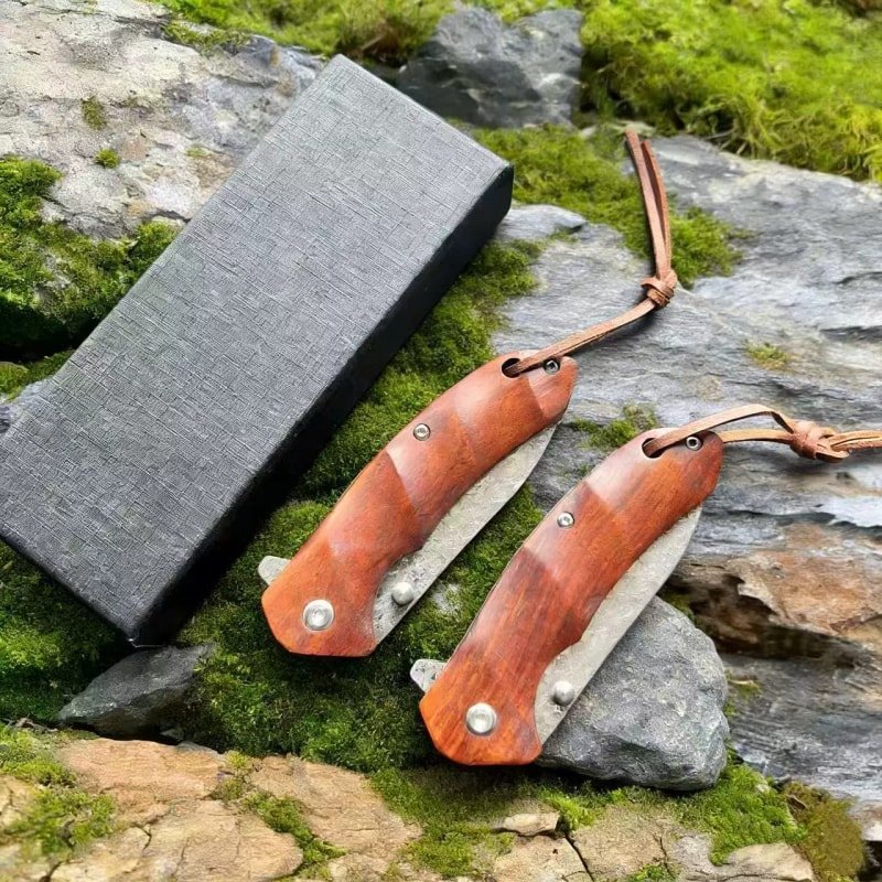 manual-clean-800-183.jpg Wood Handle Outdoor Fixed Blade Knife Set outdoor knife product image
