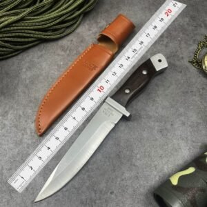 Orange Handle Outdoor Fixed Blade Knife with Sheath outdoor knife product image