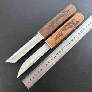 Wood Handle Outdoor Utility Fixed Blade Knife Pair outdoor knife product image