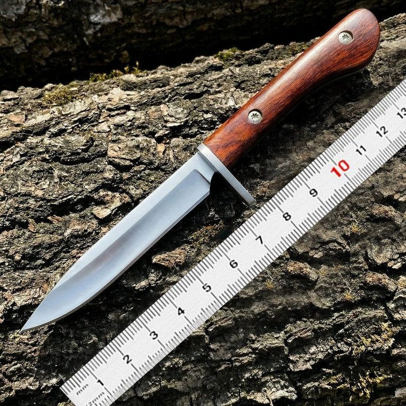 manual-clean-800-227.jpg Outdoor Fixed Blade Knife with Wood Handle outdoor knife product image