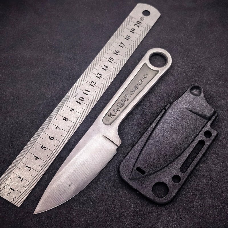 manual-clean-800-233.jpg Compact Outdoor Fixed Blade Knife with Sheath outdoor knife product image