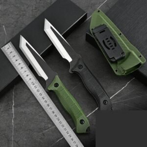 Green Sheath Outdoor Fixed Blade Knife Set outdoor knife product image