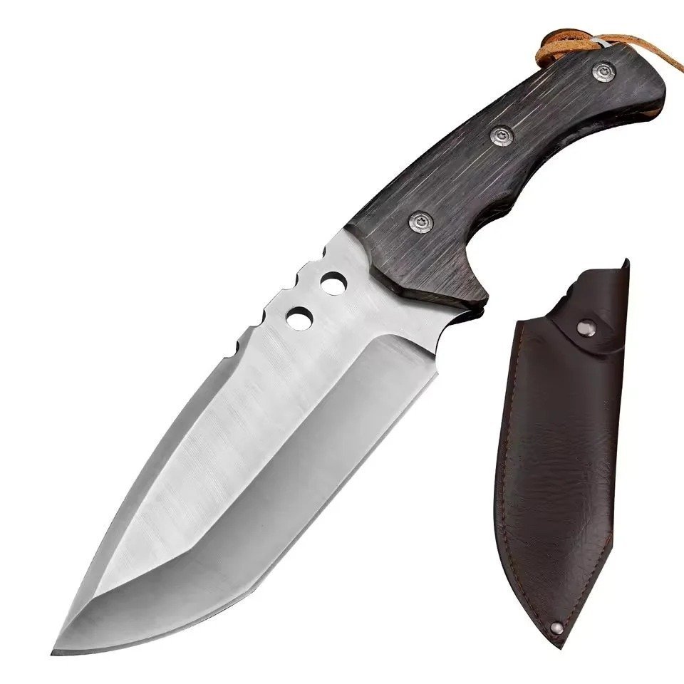 19454-main-white-clean.jpg Camping High Hardness Tactical Knife Fixed Blade Survival Knife