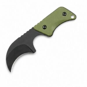 Neck Knife G10 handle with kydex sheath EDC tool -Greeng