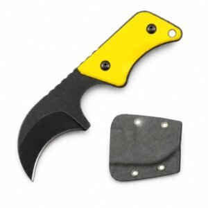 Neck Knife G10 handle with kydex sheath EDC tool -Yellow