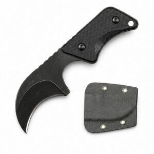 Neck Knife G10 handle with kydex sheath EDC tool -Black