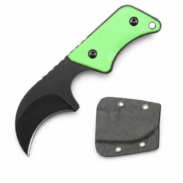 19482-main-white-clean.jpg Neck Knife G10 handle with kydex sheath EDC tool