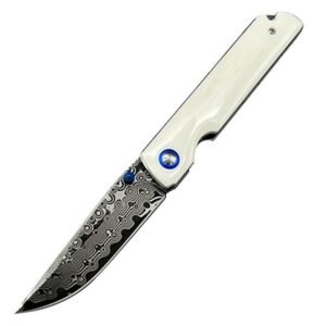 Damascus steel folding knife VG10 high hardness portable folding knife
