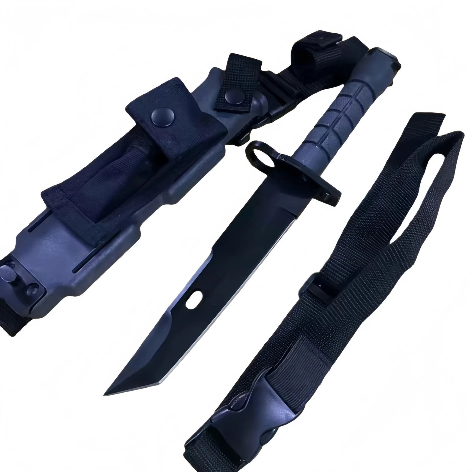 24331-main-white-clean.jpg High-quality fixed blade bayonet, detachable, black.