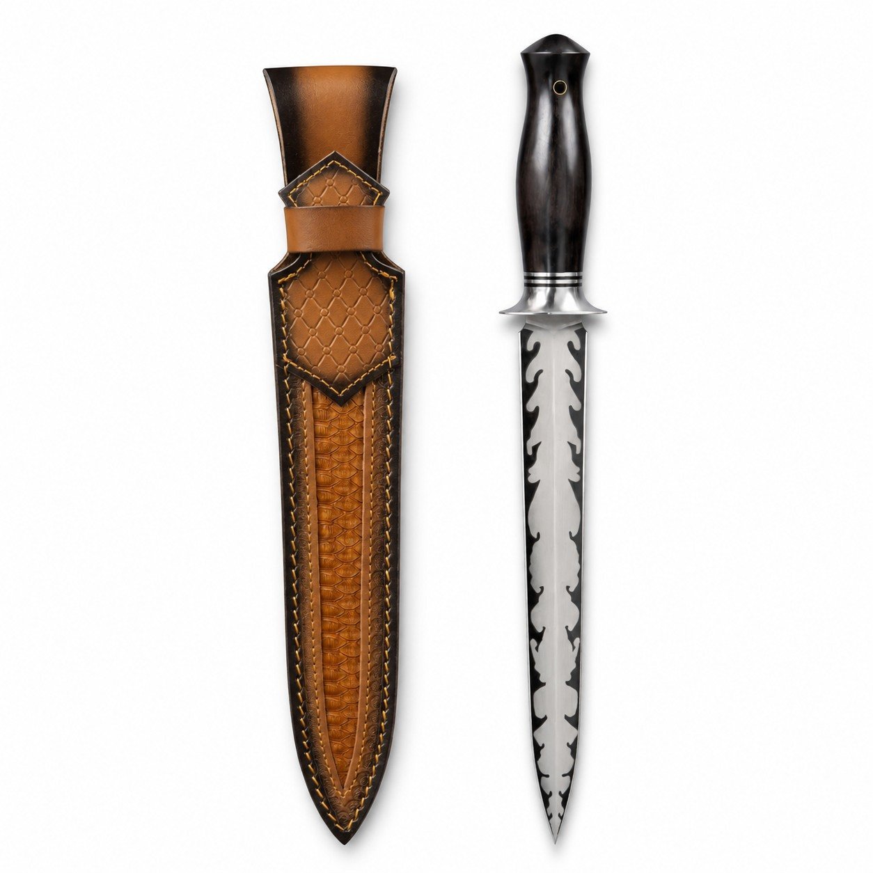 45667-main-white-clean.jpg Demon Sword Double-Edged Fixed Blade Knife