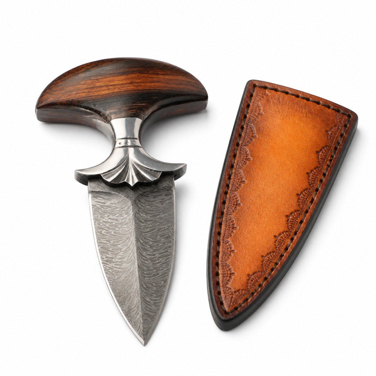 45694-main-white-clean.jpg Fortune Damascus Push Dagger