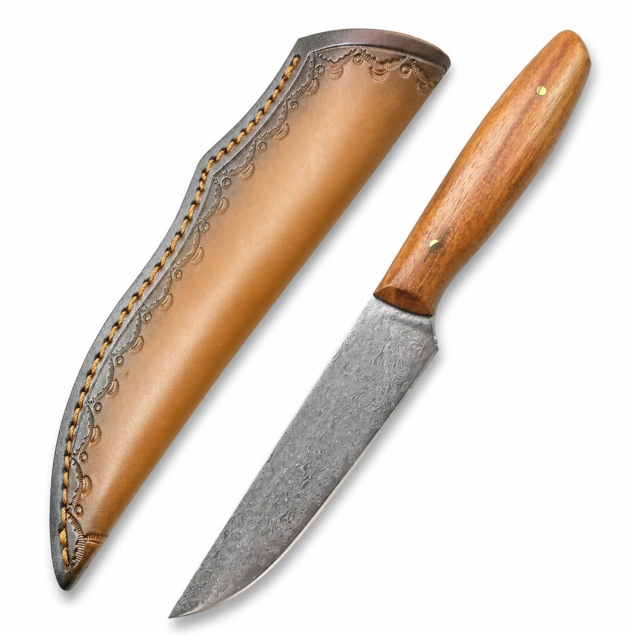45730-main-white-clean.jpg Damascus Fruit Knife with Red Sandalwood Handle