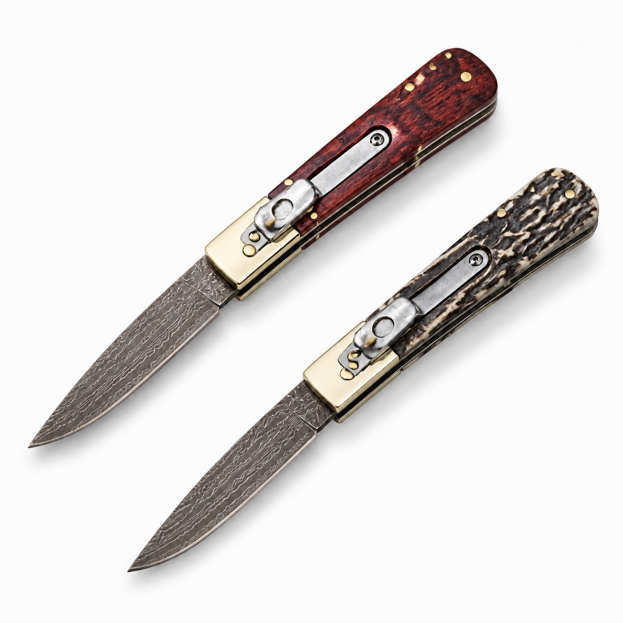 45876-main-white-clean.jpg AKC Classic Round-Handle Copper-Inlay Damascus Side-Opening Knife