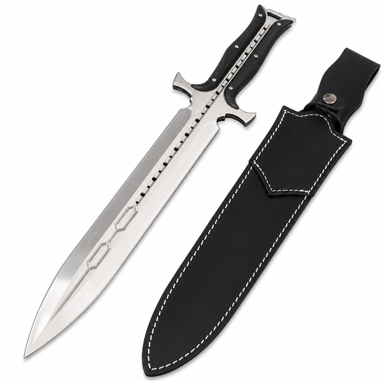 46623-main-white-clean.jpg Todd Dragon Sacred Sword Fixed Blade Knife