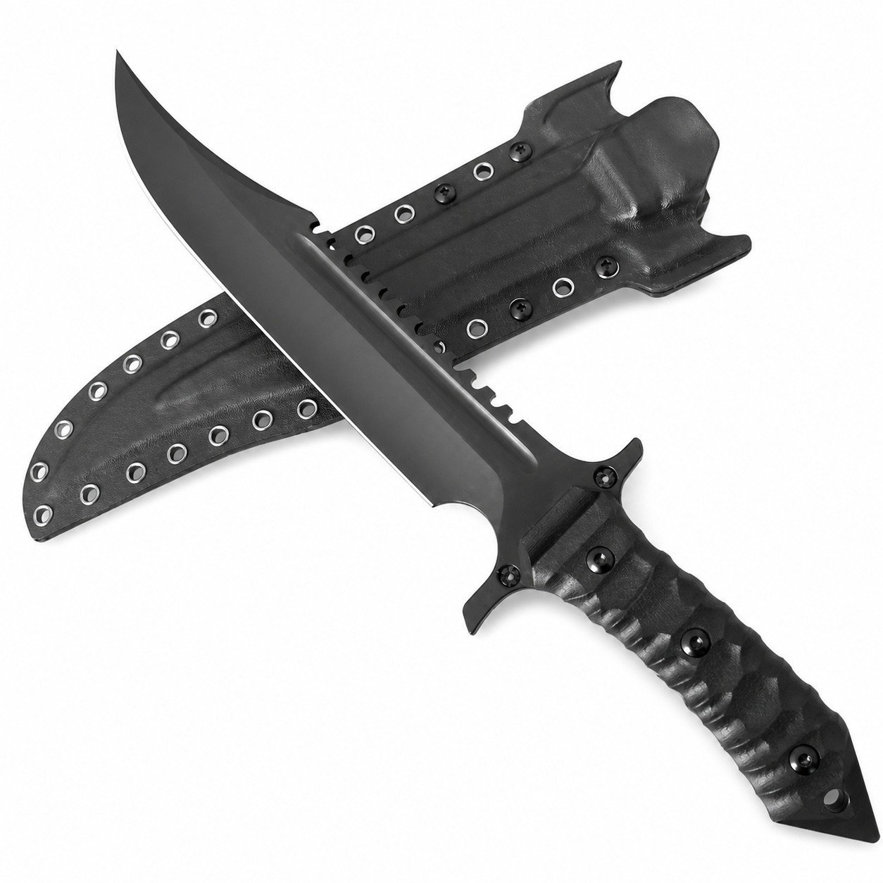 46698-main-white-clean.jpg Rambo Ghost Mirror Lan Fixed Blade Knife