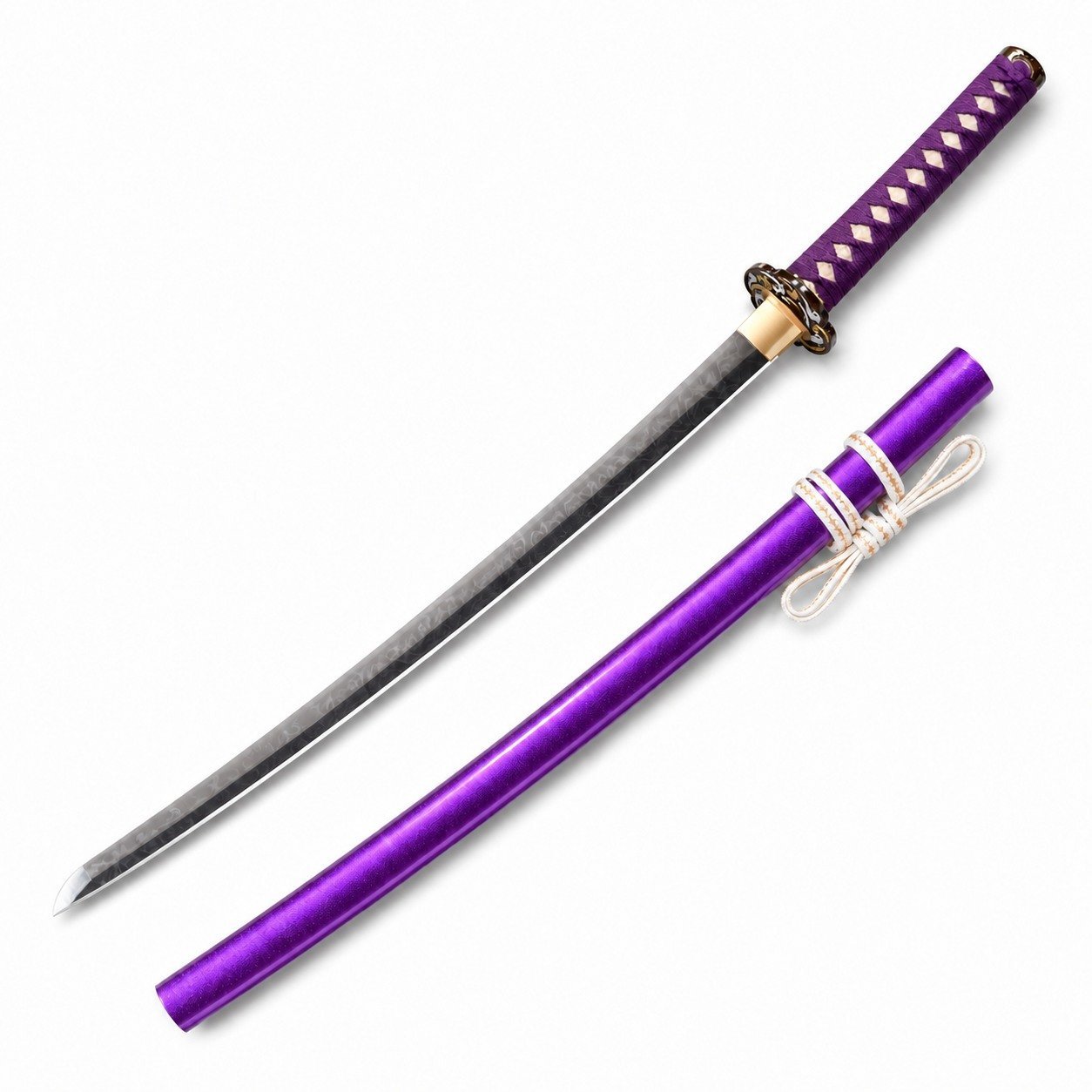 46725-main-white-clean.jpg Purple-Sheath Commander Samurai Fixed Blade Knife