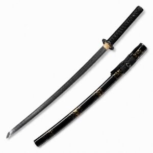 Black Dragon Wave Samurai Fixed Blade Knife
