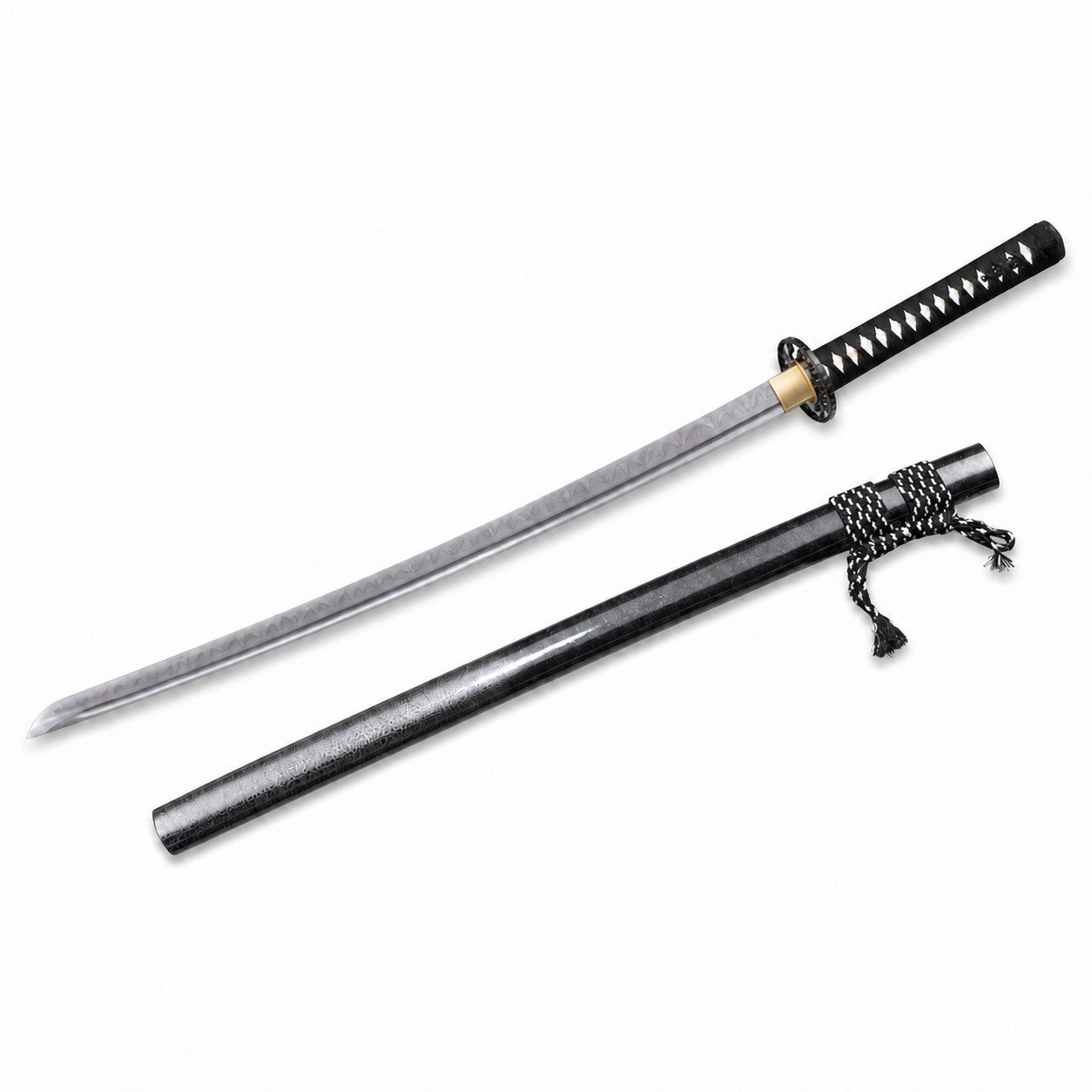 46743-main-white-clean.jpg Ghost Handmade Leaf-Pattern Samurai Fixed Blade Knife