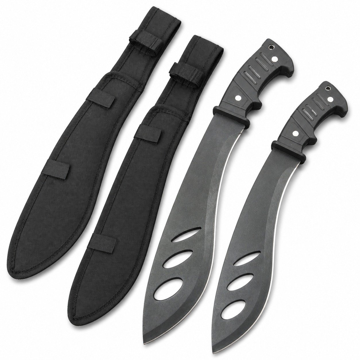 47118-main-white-clean.jpg Three-Eye Kukri Knife with Rubber Handle