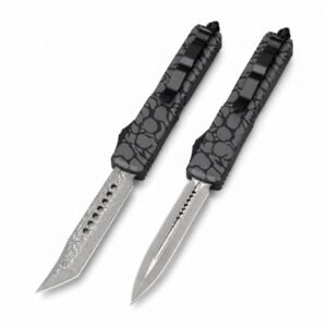 Microtech UT Co-branded Blackwater Damascus OTF Knife