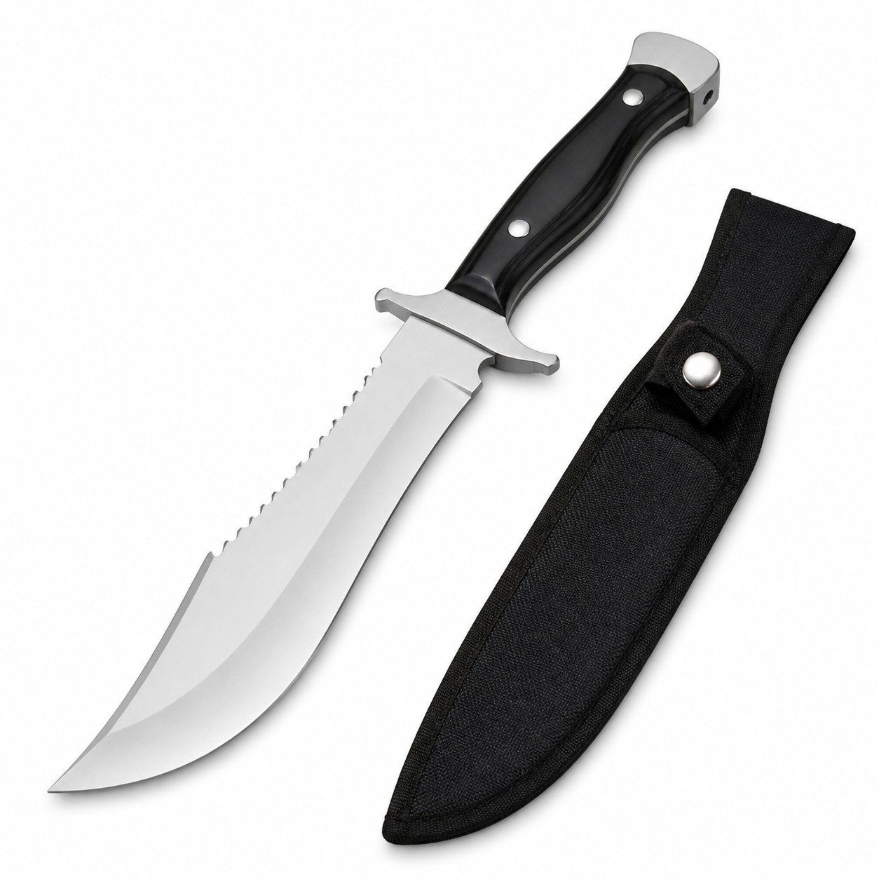 49204-main-white-clean.jpg Jungle Wolf Foreign Trade Edition Black Titanium Fixed Blade Knife