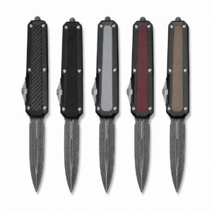 Micro-tech Serpent God Damascus OTF Knife