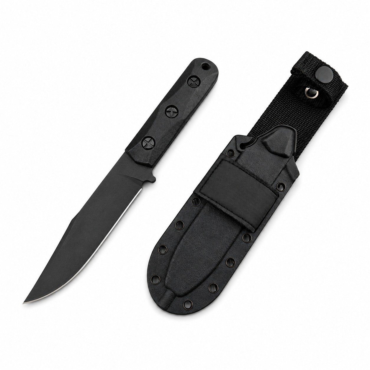 49845-main-white-clean.jpg The Kaspert EK50 Straight Has No Logo Fixed Blade Knife
