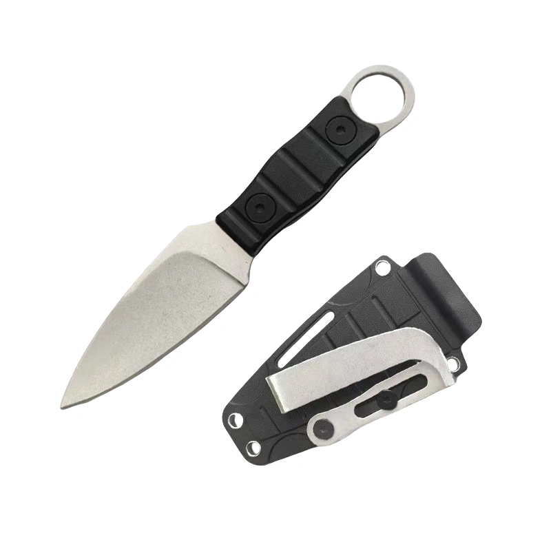 O1CN01OVgeTT1pUJ6txiwXL_2217722185363-0-a-7.webp Outdoor straight knife, high hardness, sharpness, tactical small straight knife, with K sheath A-7 Stonewashed/Black handles