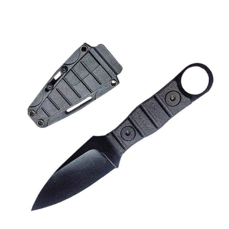 O1CN01Sc5ewM1pUJ7BkR10B_2217722185363-0-cib.jpg Outdoor straight knife, high hardness, sharpness, tactical small straight knife, with K sheath A-6 Black/black handle
