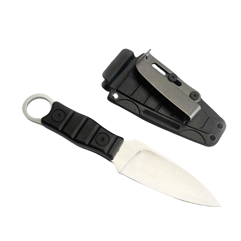 a-5.webp Outdoor straight knife, high hardness, sharpness, tactical small straight knife, with K sheath A-5 Sanding/Black handle